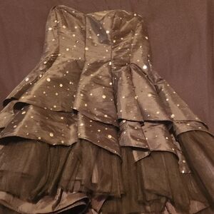 Elegant Black and Silver Kids Dress-Juniors
